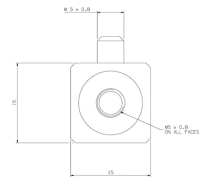 Renishaw, M5 titanium cube, L 15 mm, W 15 mm, A-5555-0189