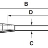 Renishaw, M2 Ø1 mm Zirconia ball styli, stainless steel stems, L 10 mm, EWL 4.50 mm, A-5003-7757