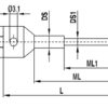 Renishaw, M5 Ø8 mm ruby ball, tungsten carbide stem, L 63.5 mm, ML 50.5 mm, for Zeiss applications, A-5555-0029