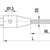 Renishaw, M3 Ø3 mm ruby ball, carbon fiber stem, L 20 mm, ML 11 mm, for Zeiss applications, A-5555-3875