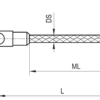 Renishaw, M3 90° 1/2 star stylus, Ø3 mm ruby ball, carbon fiber stem, ML 21 mm, for Zeiss applications, A-5555-3883
